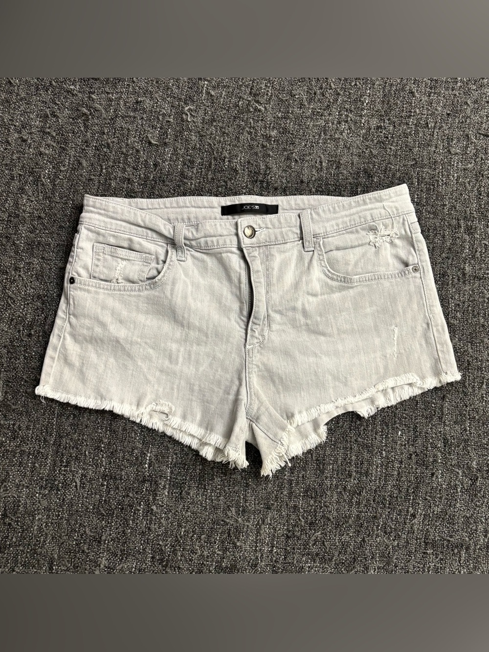 W32 Joe’s Jeans High Rise Cut Off Denim Shorts Light Wash Distressed